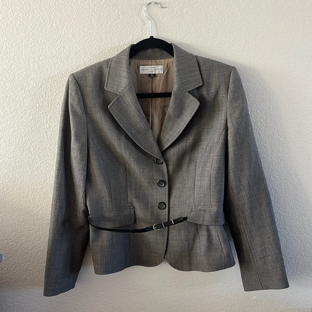 Tahari Jacket Blazer Wool Blend